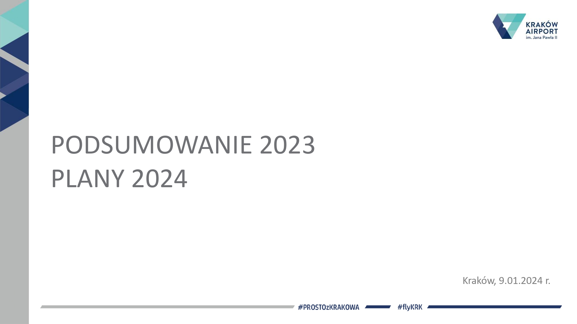 KRAKÓW. Podsumowanie roku 2023 na lotnisku Kraków Airport