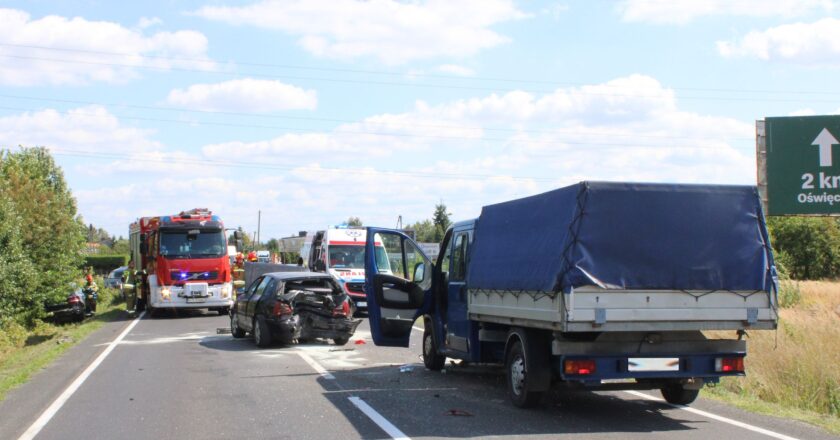 Wypadek drogowy w Babicach: kierowca zasnął za kierownicą