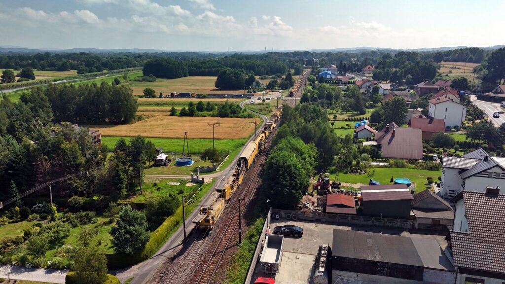 Prace modernizacyjne na linii kolejowej Kraków – Oświęcim, fot. PKP PLK.