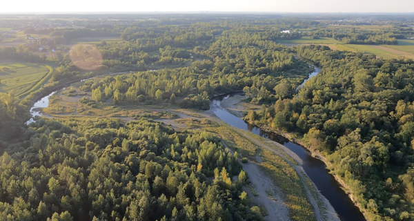 Paralotniowy przelot nad rzeką Sołą