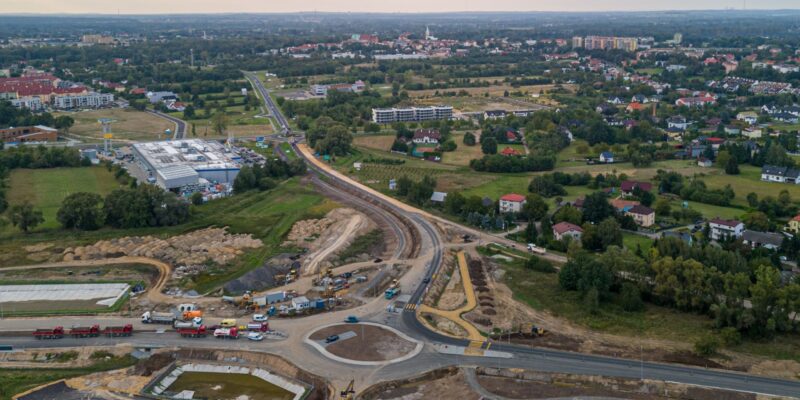 Przebudowa drogi krajowej nr 44 – ul. Zatorskiej. Fot. GDDKiA