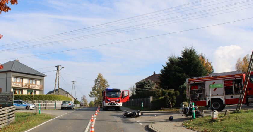 Zderzenie motocyklistów w Polance Wielkiej – dwie osoby trafiły do szpitala