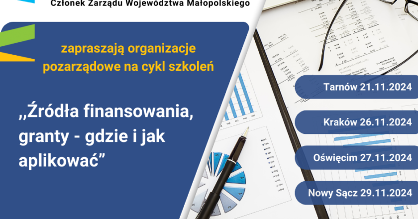 Bezpłatne szkolenia dla NGO w Małopolsce – dowiedz się, jak zdobywać fundusze na rozwój swojej organizacji.