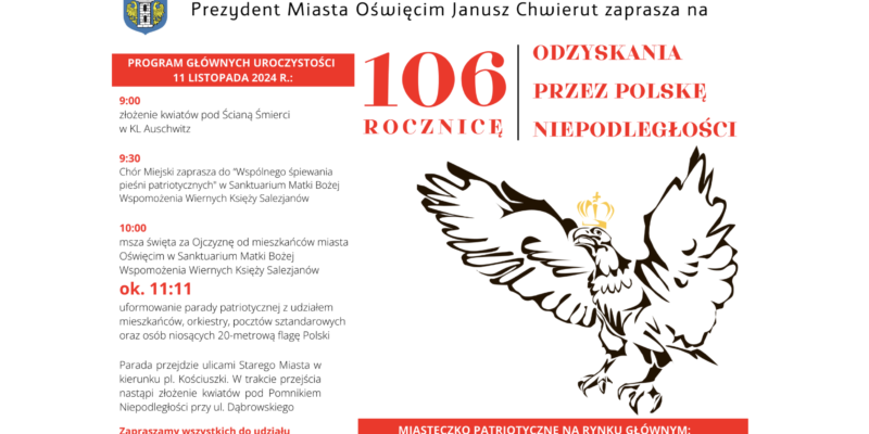 Obchody 106. rocznicy odzyskania przez Polskę Niepodległości