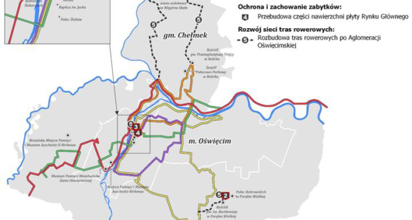 ścieżki rowerowe Aglomeracja Oświęcimska