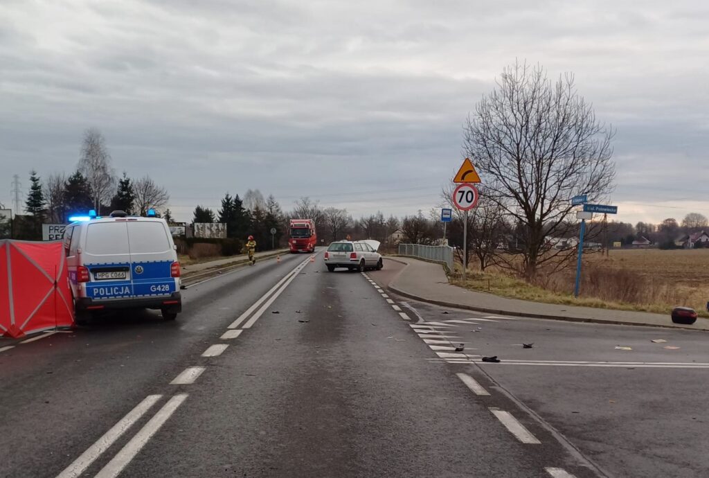 Śmiertelne zderzenie na DK 44 w Oświęcimiu